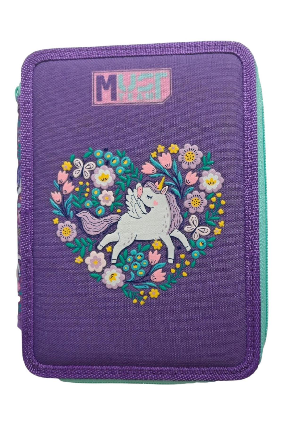 Κασετίνα Διπλή Γεμάτη Must - Unicorn: Believe in magic