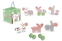 Magnetic farm animals on wheels