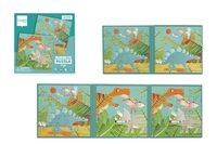 Magnetic puzzle book to go dinosaurs