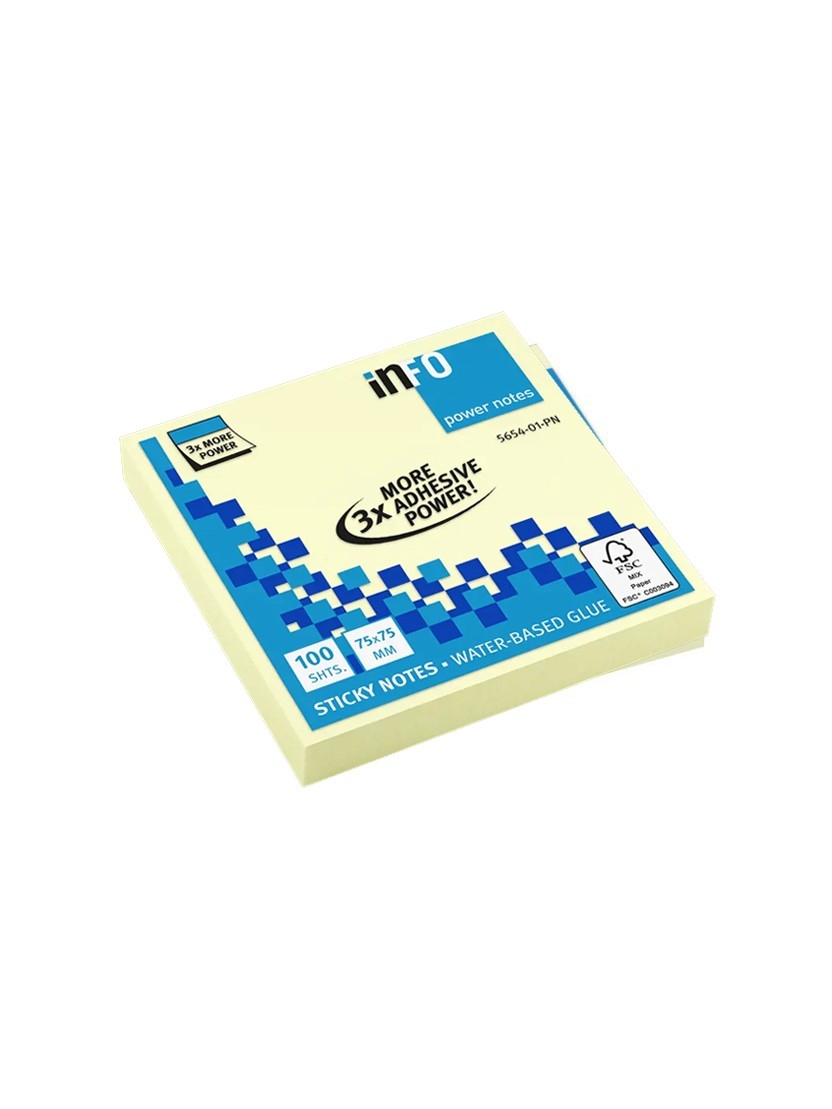 Αυτοκόλλητα χαρτάκια Power Notes 75mm x 75mm