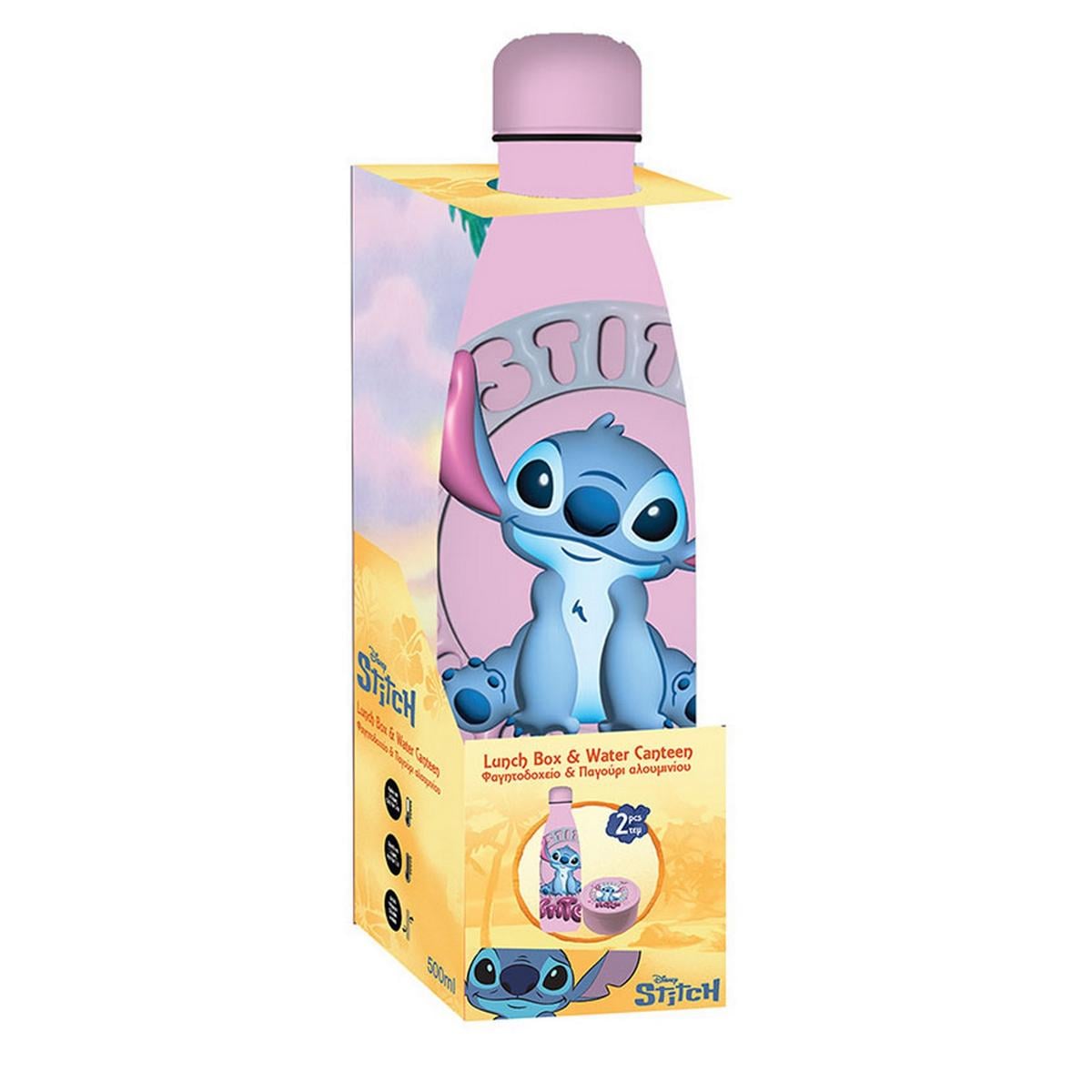 Σετ Ανοξείδωτο Θερμός 500ml & Φαγητοδοχείο 130ml - Stitch
