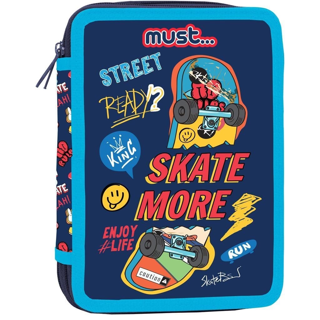 Κασετίνα διπλή γεμάτη Skate