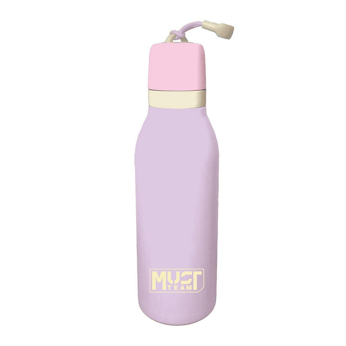 Θερμός Ανοξείδωτο 500 ml με κορδόνι στο στόμιο Must - Παστέλ Μωβ