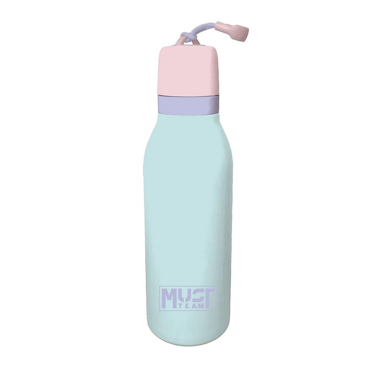 Θερμός Ανοξείδωτο 500 ml με κορδόνι στο στόμιο Must - Παστέλ Μπλε Μέντας