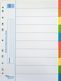 Διαχωριστικά χάρτινα με 10 χρώματα
