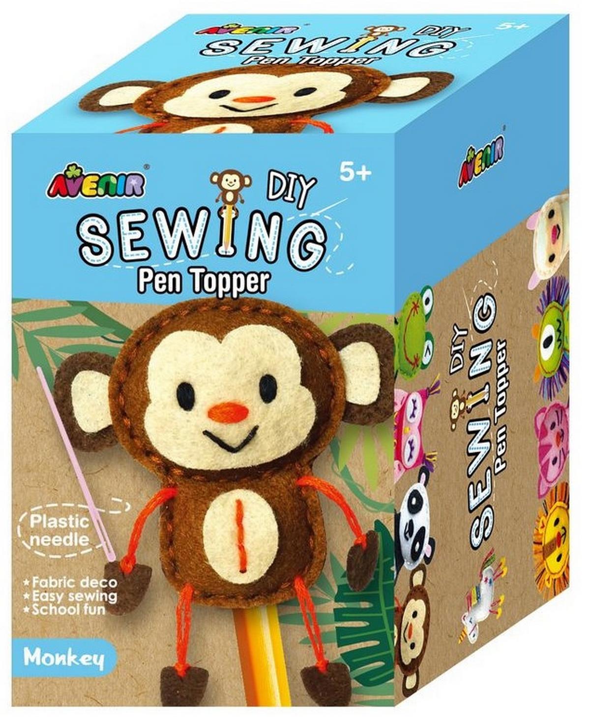 Sewing Pen Topper - Monkey