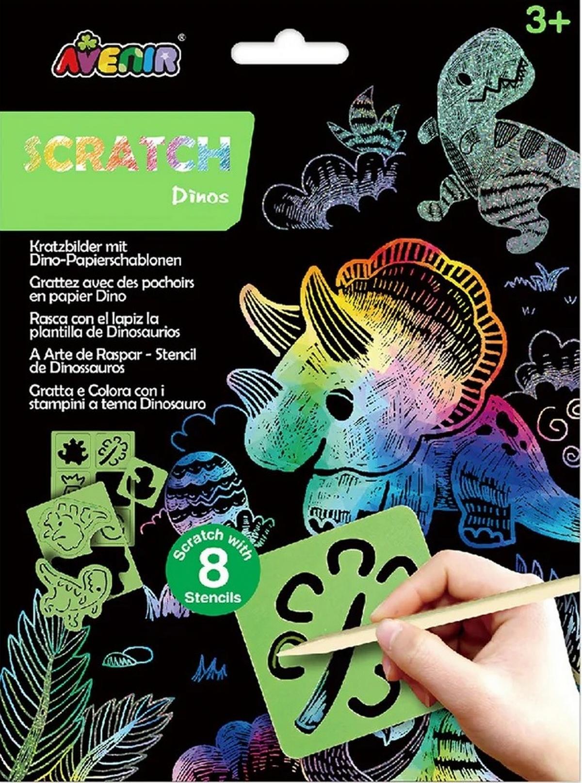 Scratch with Stencil - Dinos