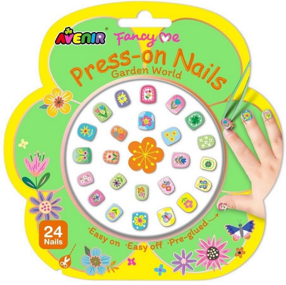 Press-on nails - Garden world