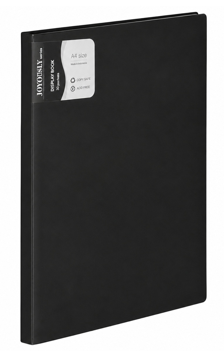 Clear book με 30 διαφανείς θήκες - μαύρο
