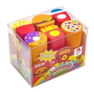 Fancy Eraser Set: Fastfood