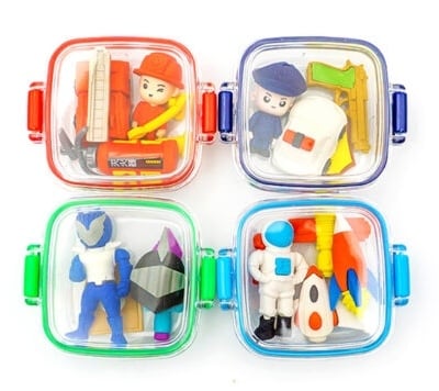 Fancy Erasers in Lunchbox: Superhero
