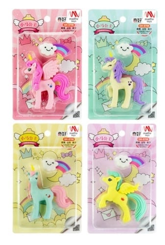 Fancy Eraser Set: Shinny Unicorns
