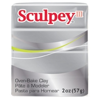 Πλακίδιο Sculpey III 57g SILVER