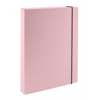 Φάκελος κουτί Α4 με λάστιχο - Ροζ παστέλ