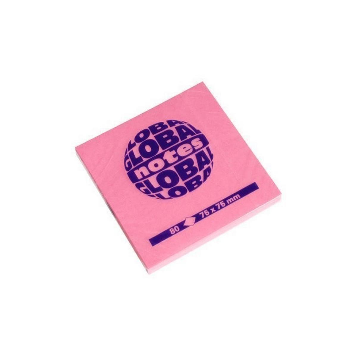 Ροζ χαρτάκια σημειώσεων 75mm x 75mm