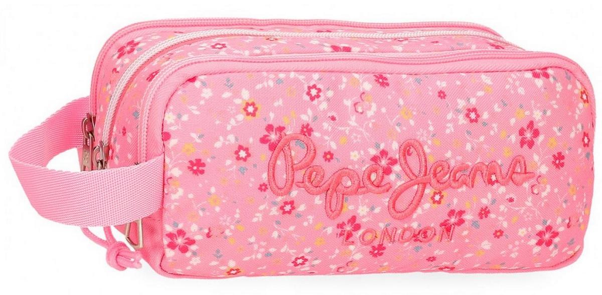 Κασετίνα με τρεις θήκες Pepe Jeans - Alenka Pink