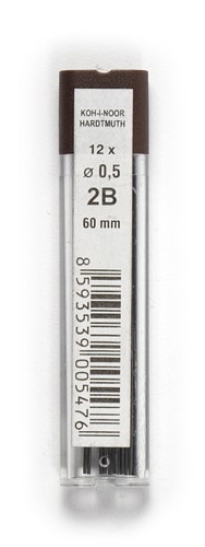 Μύτη 0,5mm, γραφή 2Β 12τμχ.