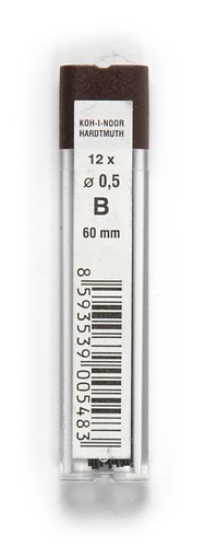 Μύτη 0,5mm, γραφή Β 12τμχ.