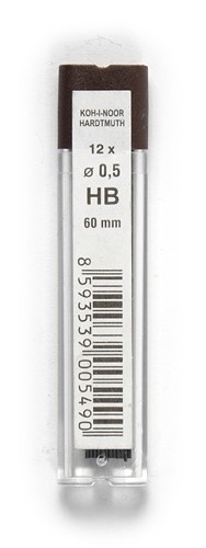 Μύτη 0,5mm, γραφή HΒ 12τμχ.