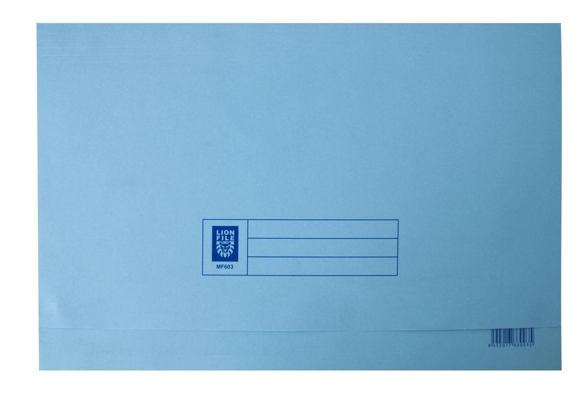 Lion Document Wallet Blue
