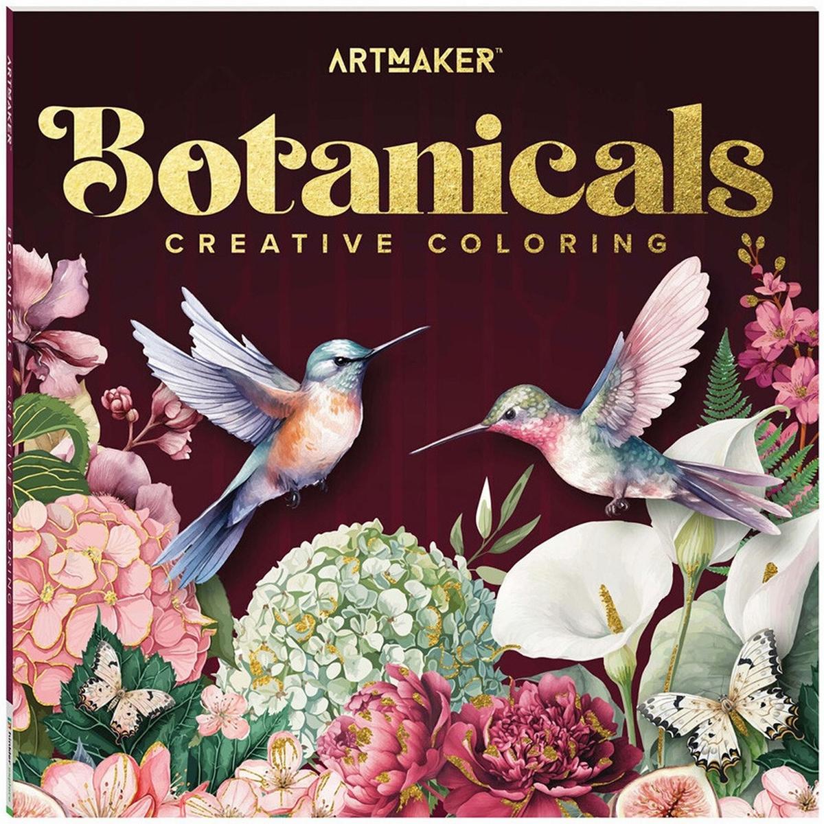 Art Maker Square Colouring Books: Botanicals
