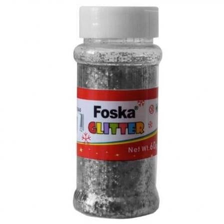 Glitter σκόνη ασημί 60gr
