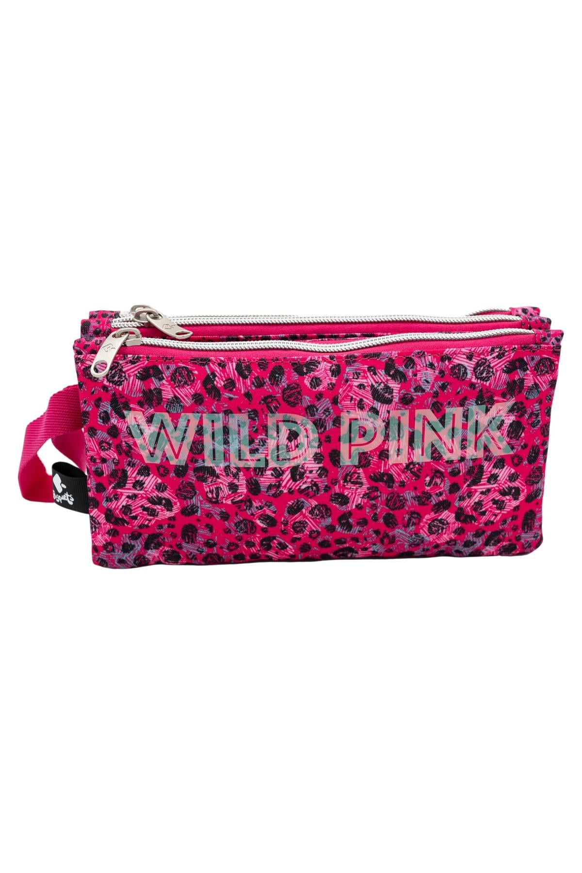 Κασετίνα με τρεις θήκες  Wild Pink